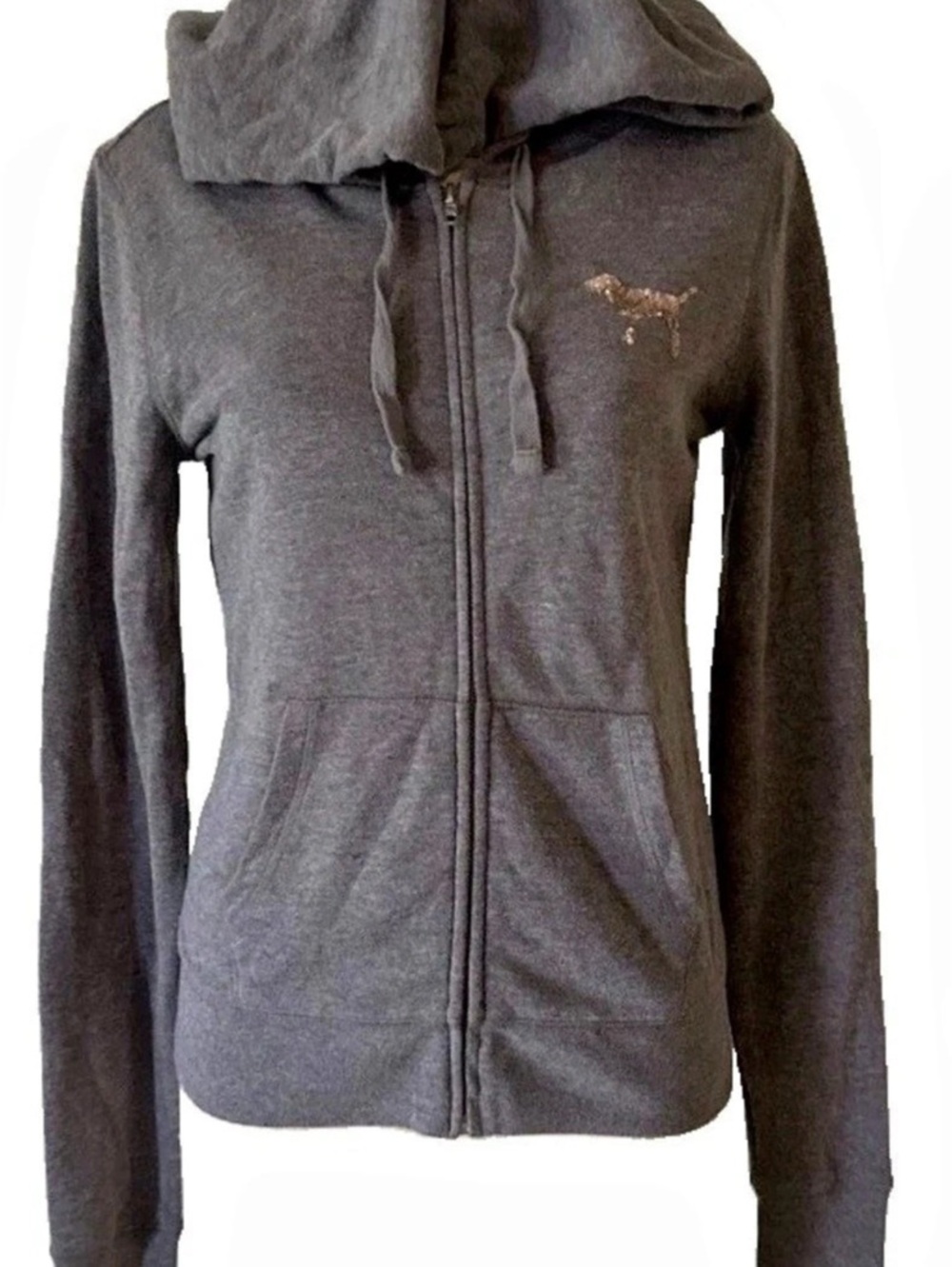 PINK Y2K Silver Sequins Gray Size XS